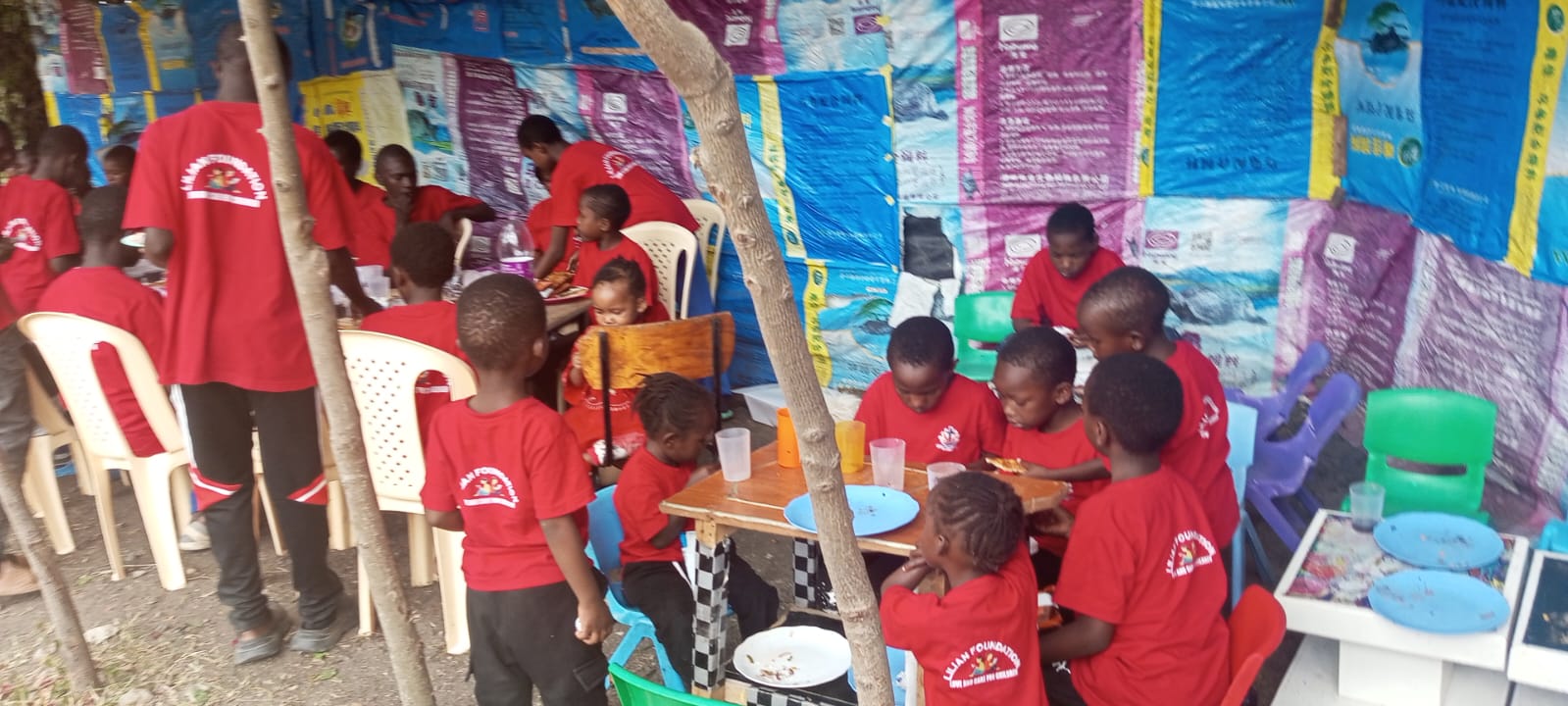 Children learning in our education center